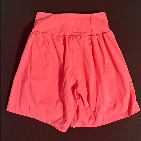 Halara Coral Pink Flowy Athletic Shorts 7” Inseam Size L Tennis Style - Picture 4 of 5